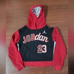 Jordan Black & Red Pullover Hoodie with 23 and Jumpman